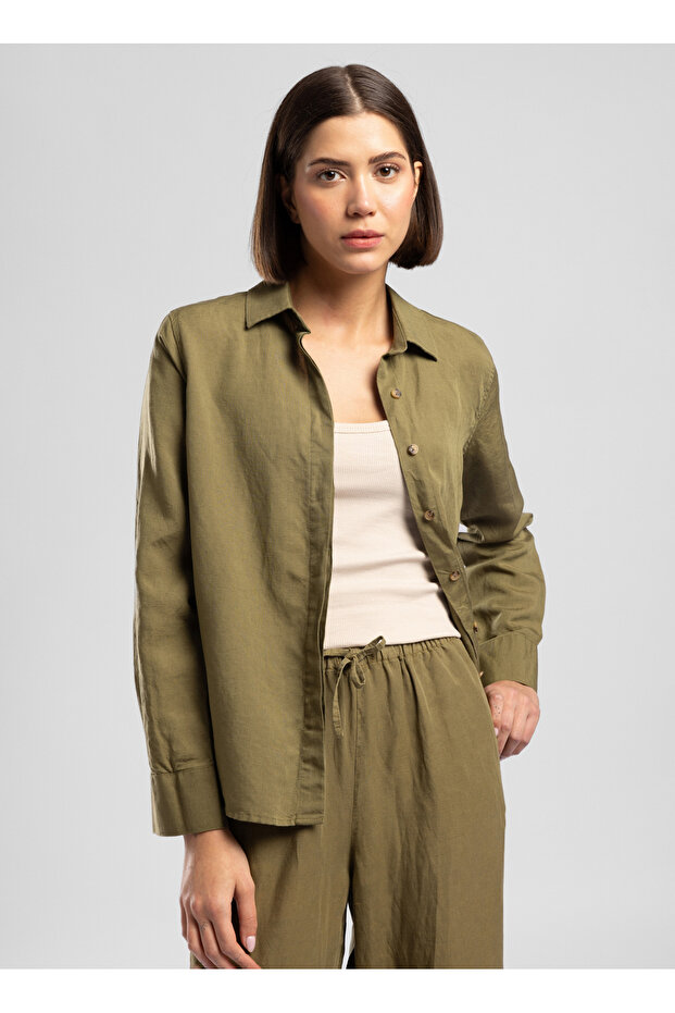 Hadden Women's Long Sleeve Shirt Green