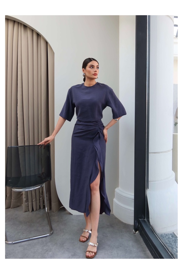 Flounce Detailed Dress