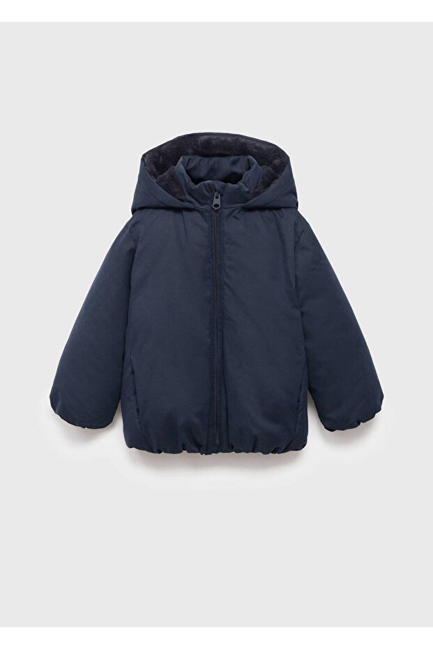 Kapüşonlu kapitone anorak - 1