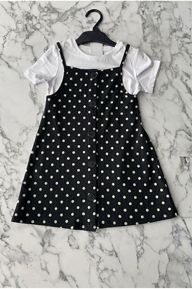 Girls' Polka Dot Combed Cotton Jile Set