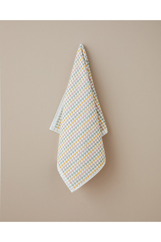 Punto Cotton Face Towel 50X80 cm Pink - Green