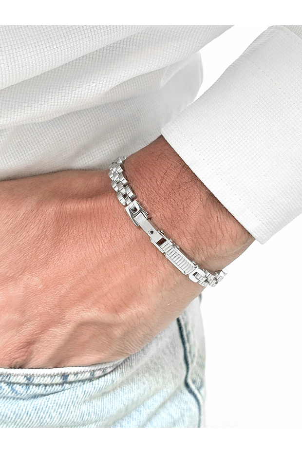 Black and Silver Steel Men's Bracelet Frj10180A-J 2 Year Warranty Gift Boxed