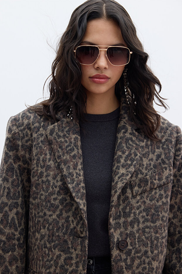 Patterned Leopard Jacket - 5