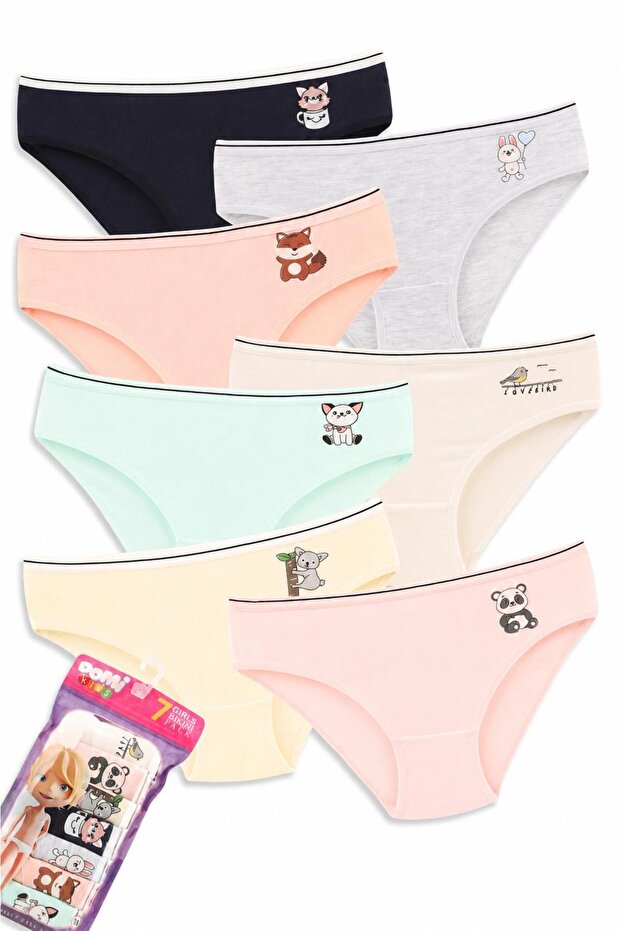 Girls' Cotton Slip Panties 7-Pack