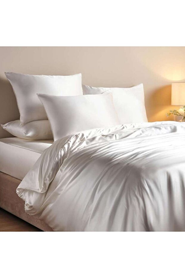 Luxury Mulberry Silk 3-piece King Duvet Cover Set 230x220cm - Ivory