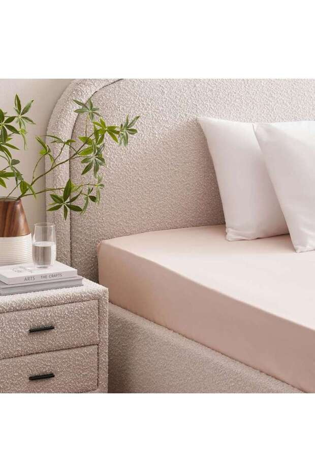 Reflection Home 230 Tc Percale King Fitted Sheet 180x200+33cm - Rose