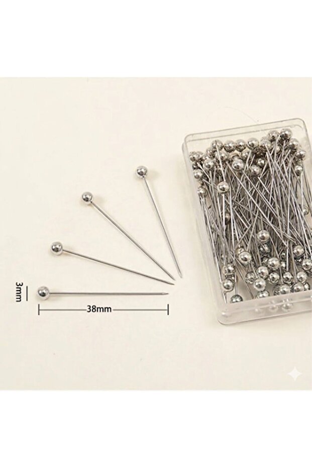 50 Pieces Glass Headed Bulk Needles 100 Pieces Silver Turban Scarf Hijab Shawl Wedding Nikah Engagement Henna Circumcision