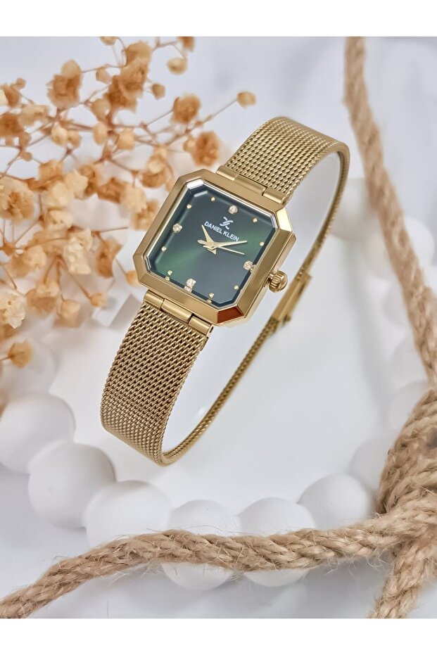 Dke.1.10954 Square Dial Mesh Band 3 Atm Water Resistant Women's Wristwatch