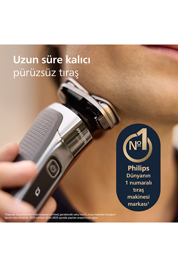 i9000 SkinIQ Islak&Kuru Tıraş Makinesi, 360 başlıklar, Şarj Standı, Çanta, X9002/30 - 3