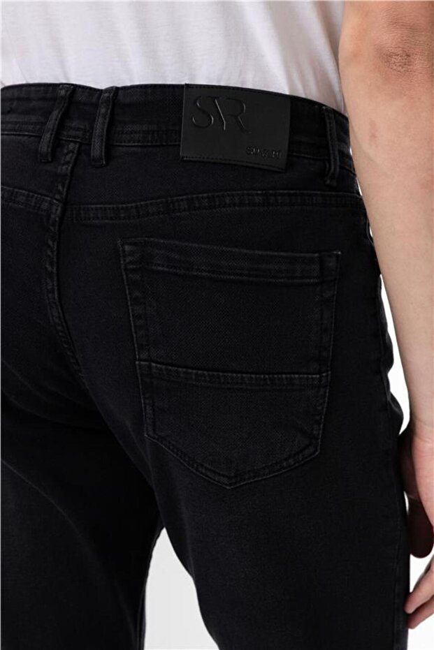 Siyah Denim Pantolon - 5