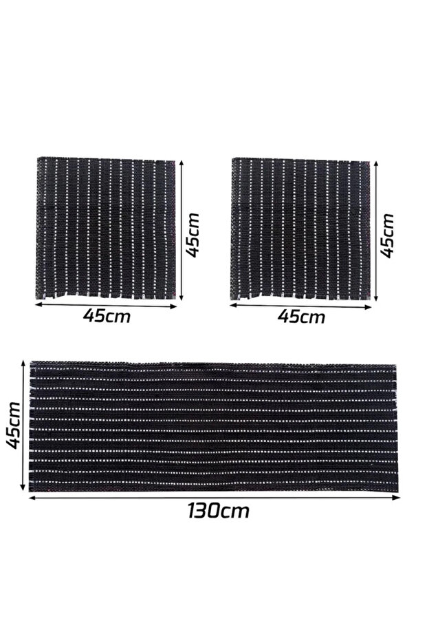 Oto Koltuk Kilim Minderi Universal Terletmez Serme 3 Parça - 2