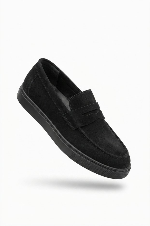 Jy180 Estilo X Laceless Suede Men's Casual Sports Classic Shoes - Black