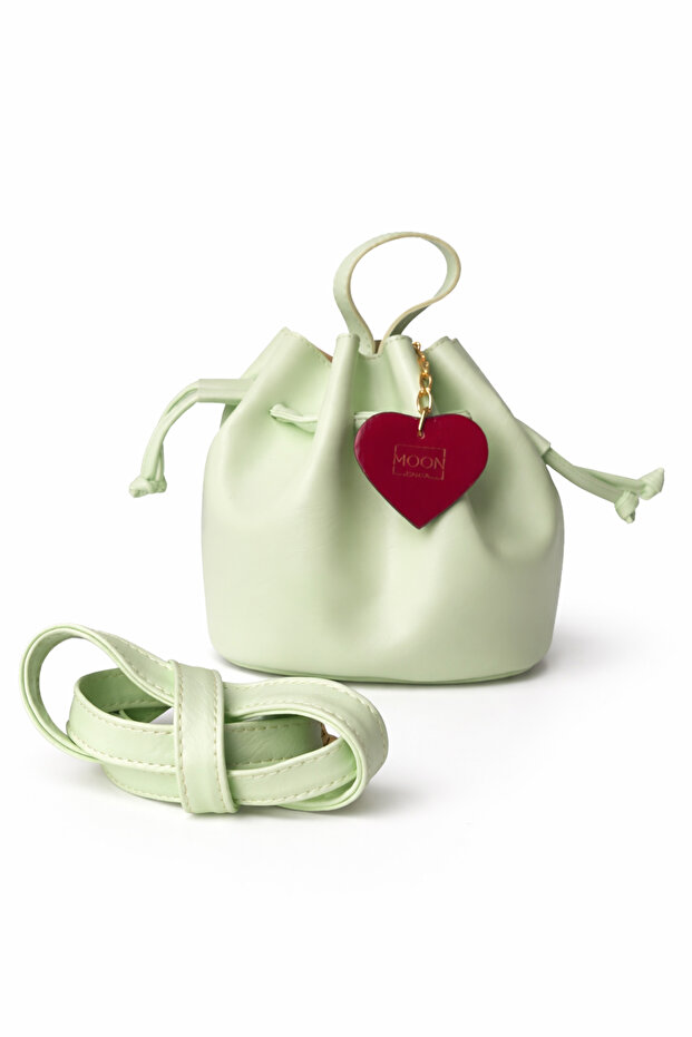 Sugar Mint Shoulder Bag – Heart Charm Detail