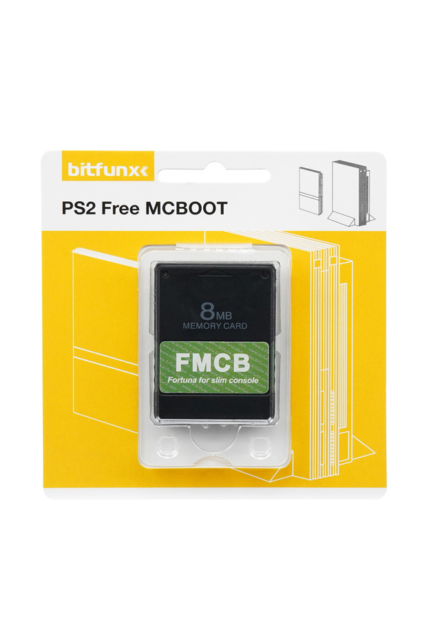 بطاقة ذاكرة Bitfunx Fortuna FMCB Free McBoot بسعة 8 ميجابايت لجهاز ألعاب بلاي ستيشن 2 (PS2 Slim).