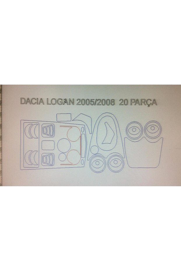 Dacia Logan 2006-2008 20 Piece Dashboard Covering (Color Piano Black)