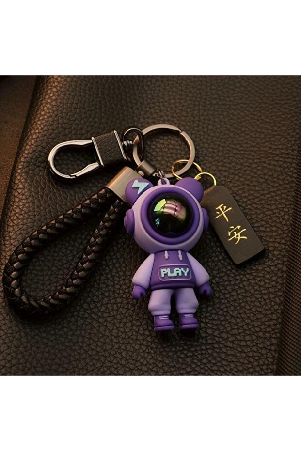 Purple Interior Decor Accessories High-end Starry Sky Keychain Cartoon Cute Car Keychain Boy Keychai