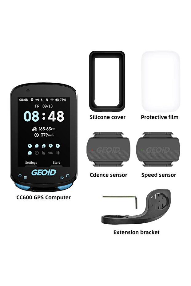 جهاز كمبيوتر للدراجات CC600 مع شاشة ملونة ونظام ملاحة ذكي GPS لاسلكي