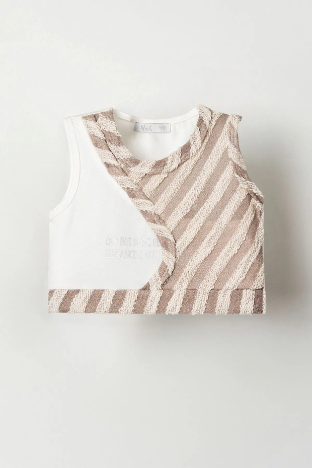 4-8 Years Being Elegance Girl Crop-Space Gray
