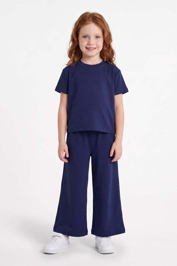 Basic Short Sleeve Modal Girls' 2-Piece Set