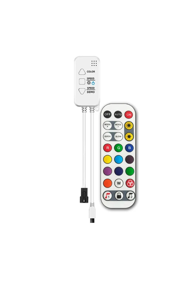 وحدة تحكم TUYA قابلة للتوجيه بمخرج واحد مع جهاز تحكم عن بعد 24 مفتاحًا RGBIC Smartlife RGBIC LED Strip Co
