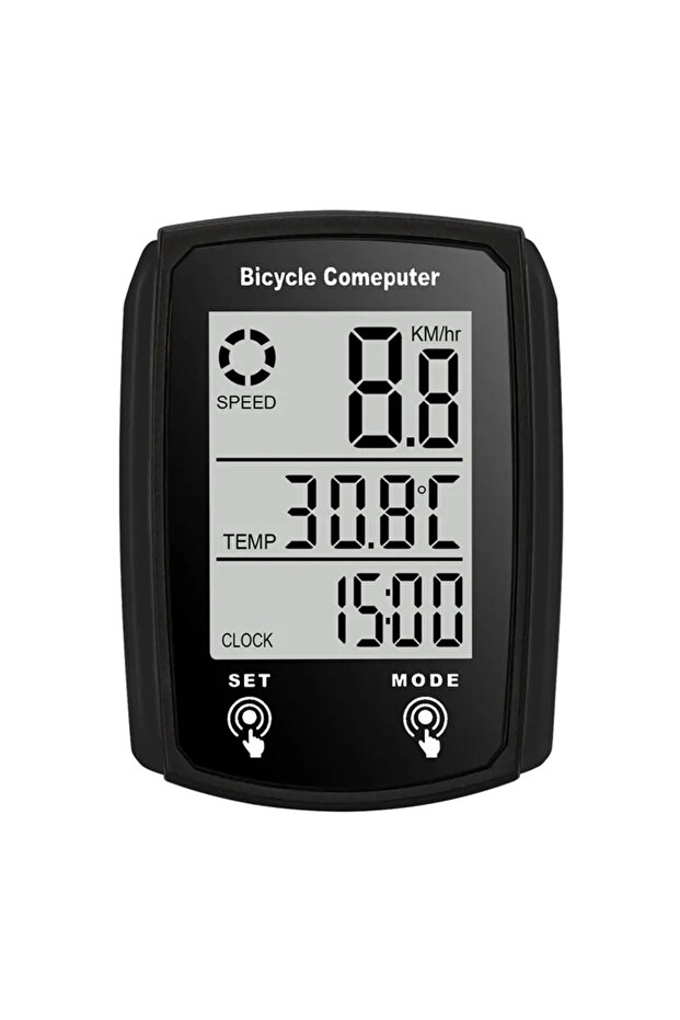 black Touch screen bicycle wired code meter Speedometer odometer English code meter Luminous wired c