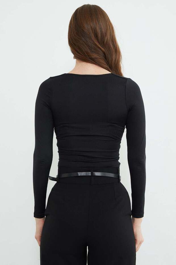 Basic Square Neck Blouse - 6