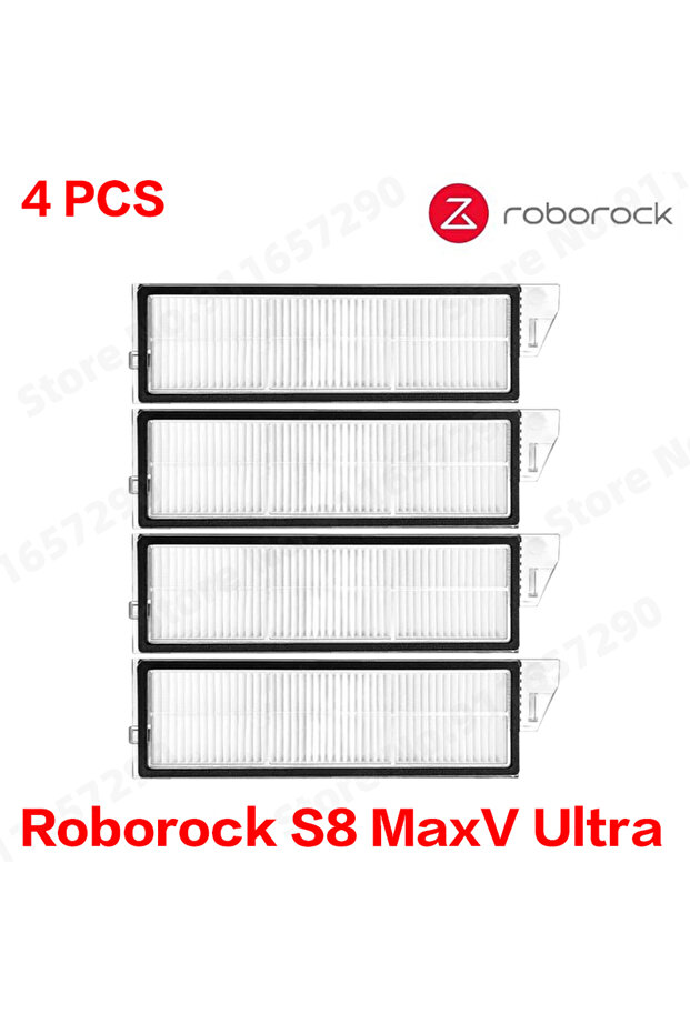 roborock 4 Pcs Roborock S8 MaxV Ultra Robot Vacuum Cleaner Accessories Mop Cloth Vacuum Bags Side Br
