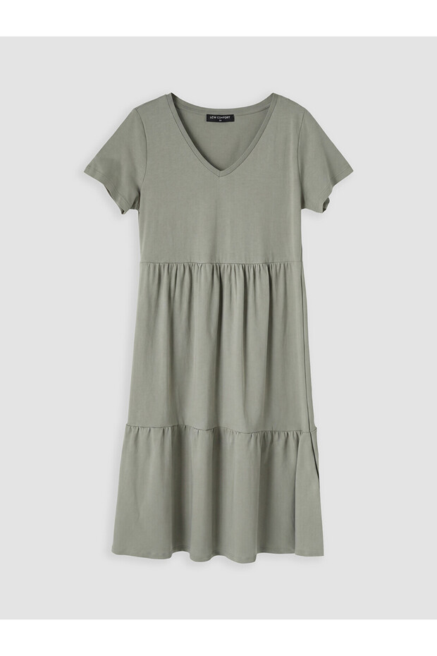 Two Mt Shop Quality V-Neck Layered Dress