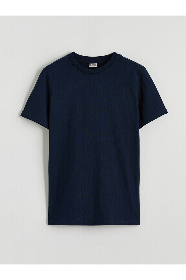 Navy Blue Basic Boys' T-Shirt