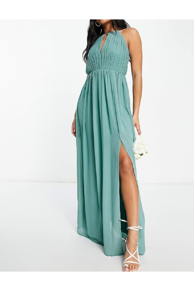 Rochie lunga, Turcoaz
