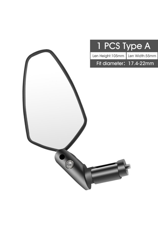 1 PC Style A WEST BIKING 1 PC Safety Bike Rear View Mirror Wide Angle MTB Handlebar Mirrors 360°Adju