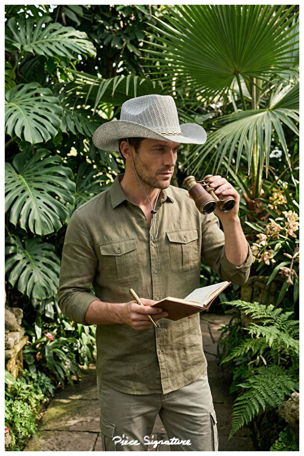 Panama Straw Cowboy Hat for Women and Men (Size 55-58 cm)