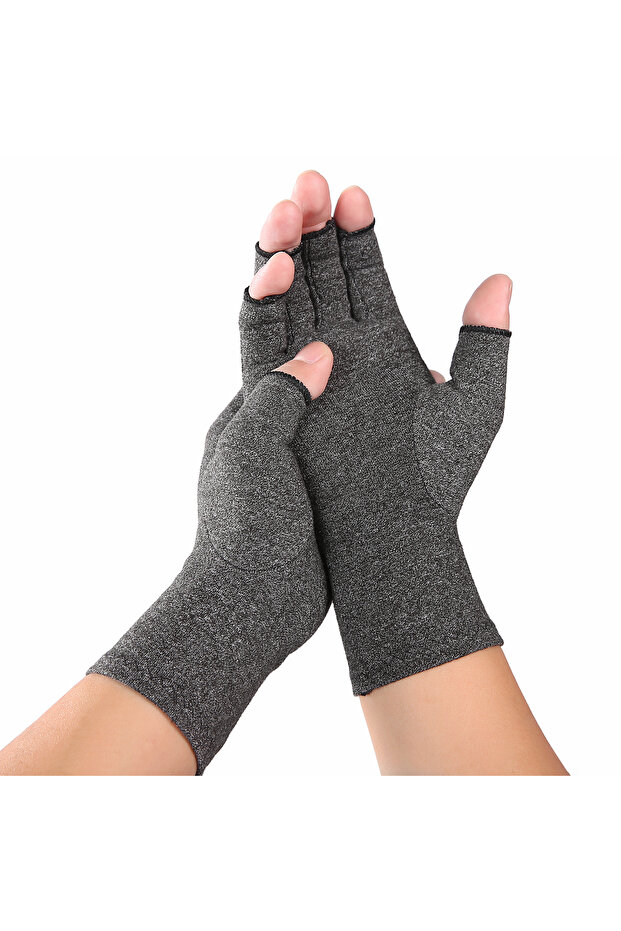 M GRAY Compression Arthritis Gloves Cotton Joint Pain Relief Wrist Support Hand Brace Women Men Ther