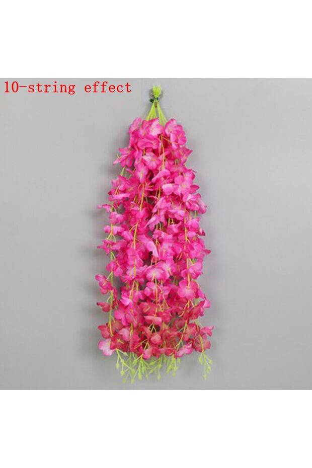 20Pcs Rose Red 5/10/20Pcs 60cm Artificial Wisteria Hanging Flower Garland Silk Flower Vine for Weddi
