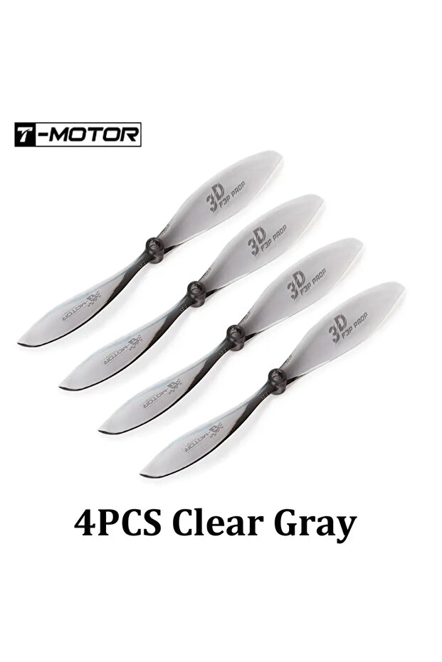 4PCS Clear Gray T-Motor T8044 F3P 3D Plastic Propeller Lightweight Props for RC Fixed Wing Airplane