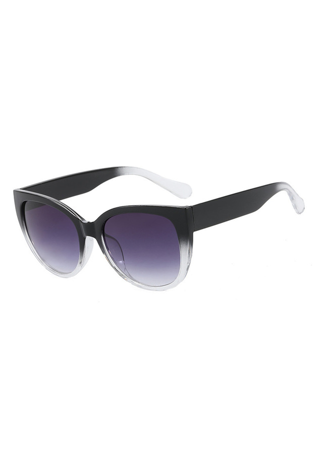 black 1 pc Black Fashion Cat Eye Sunglasses for Women Gradient Color Designer Uv400 Sun Glasses Fema