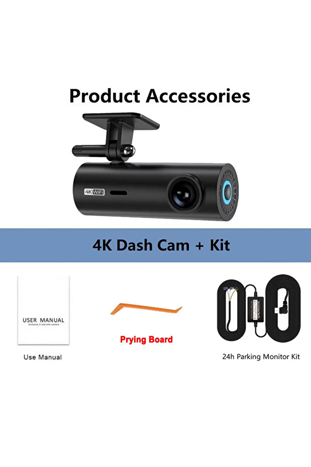 64G green 3840*2160P Car Dvr Dashcam 4K Dash Cam For Cars Drive Video Recorder Front Camera WiFi For