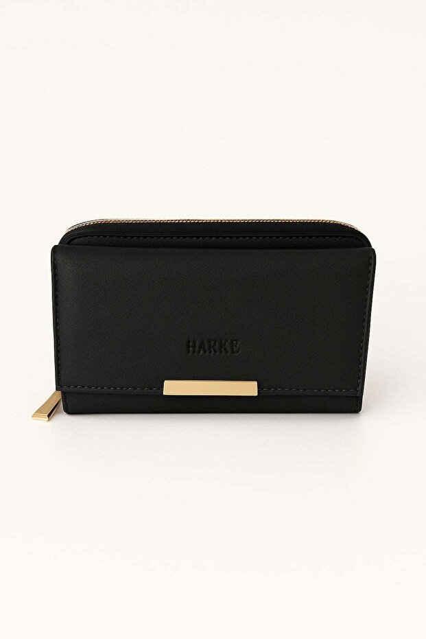 Printed Wallet with Snap Fastener and Zipper