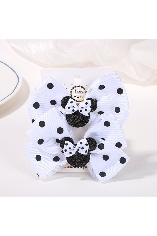 FJ2826-2A-5 2Pcs/lot 3.9in Big Bows Hair Bangs Clip for Little Girls cartoon Party Headdress Sweet P