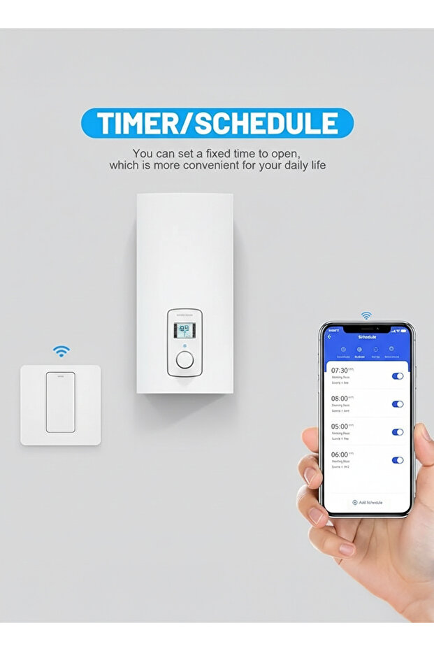 مفتاح إضاءة ذكي باللمس WiFi وBluetooth، لوحة زجاجية للتحكم بالجوال والصوت متوافقة مع Alexa وGoogle Home