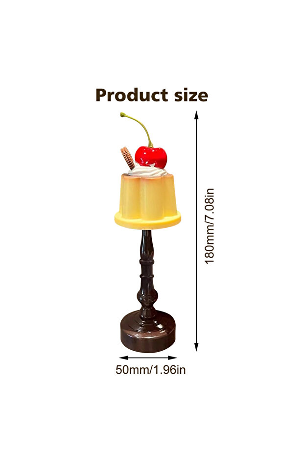 Yellow Cute Pudding Night Light Creative LED Desk Lamp Bedroom Eye Protection Lamps for Bar Room Hom