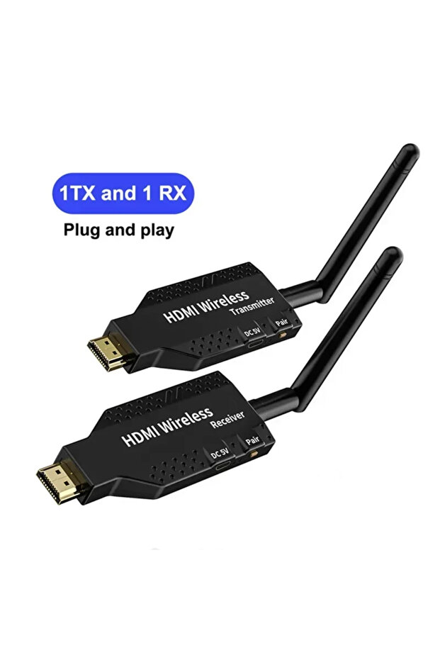 جهاز إرسال واستقبال لاسلكي للصوت والفيديو متوافق مع HDMI، يدعم سرعة 50 ميجابت في الثانية ودقة 1080 بكسل، من النوع TX و RX 1