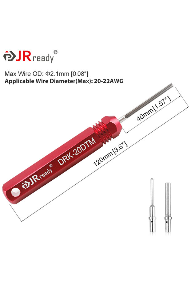 أداة استخراج دبابيس التوصيل DRK-20DTM JRready لإزالة أطراف التوصيل الصلبة/المختومة من Deut