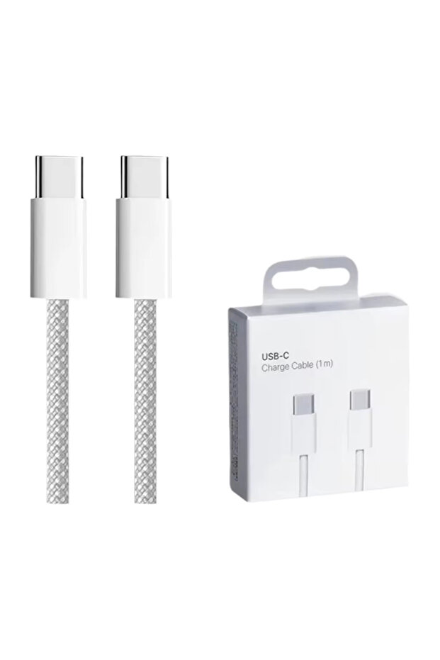 كابل USB-C إلى USB-C بطول 2 متر، شحن سريع PD 60 واط، كابل مجدول مزدوج USB-C لهواتف آيفون 15 و16 و17 برو ماكس و15 بلس