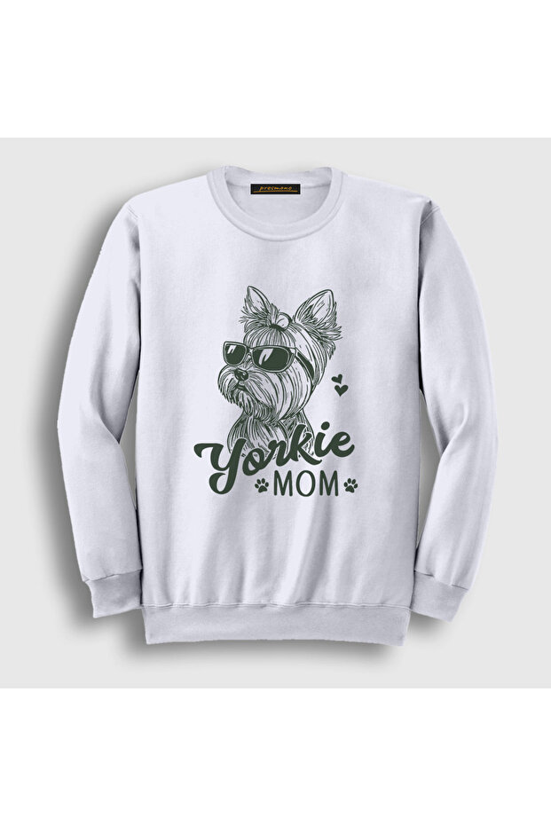 Unisex White Yorkie Mom Mama Yorkshire Terrier Mom Sweatshirt 556688Tt