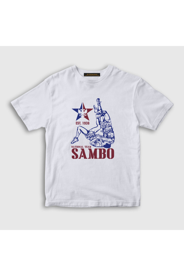 Unisex Kids White Team Ufc Mma Fighter Sambo T-Shirt 584228Tt