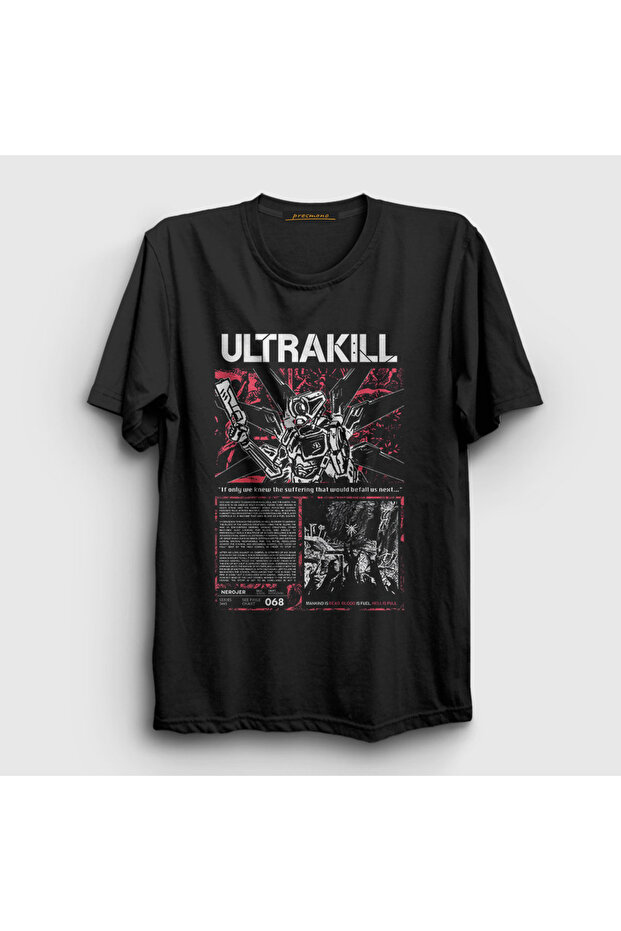 تي شيرت أسود للجنسين من نوع Poster V1 Ultrakill 529150tt