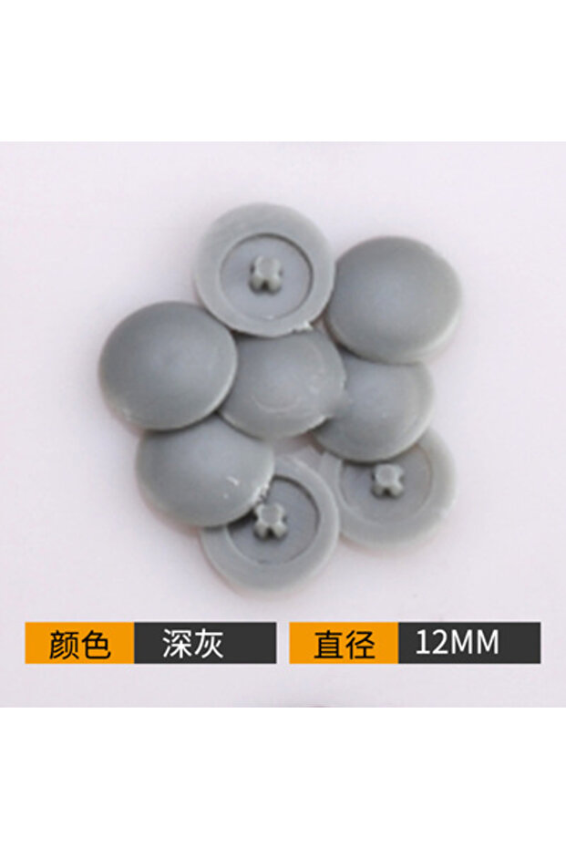 grey 100pcs/bag Plastic Nuts Bolts Covers Exterior Protective Caps Practical Self-tapping Screws Dec