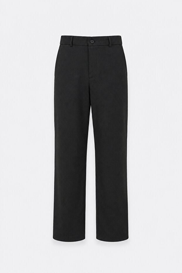 Elastic Waist Striped Fabric | Loose Fit Men's Trousers