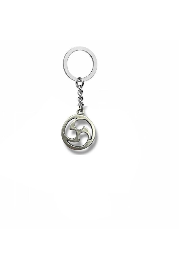 3-Piece Spiral Symbol Keychain – Zamak Metal Unisex Accessory